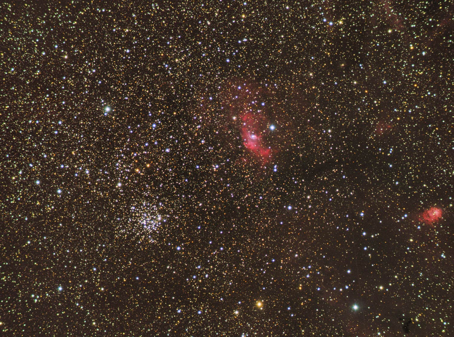 NGC7635 + M52 particolare
